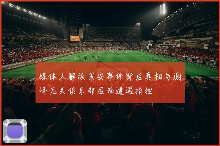 媒体人解读国安事件背后真相与谢峰无关俱乐部层面遭遇指控